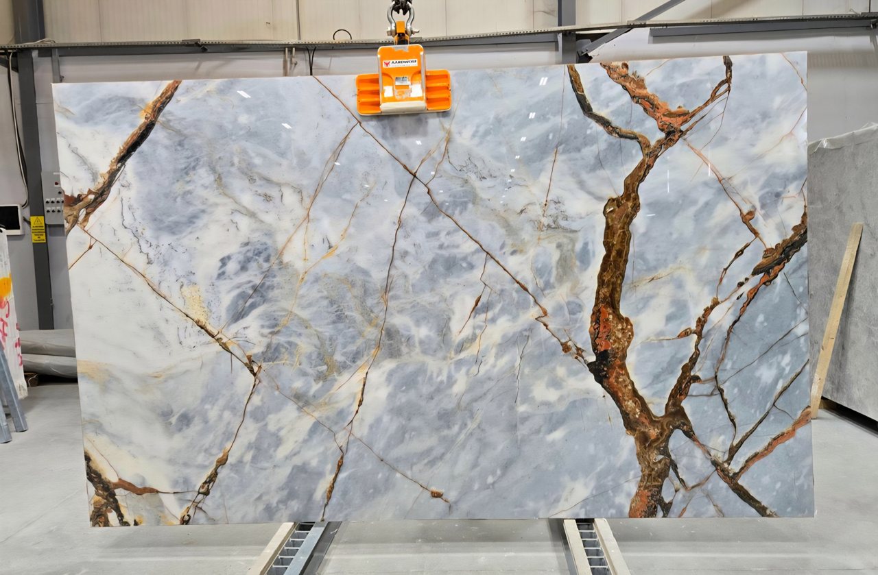 Glacier Fire Marble slab 1